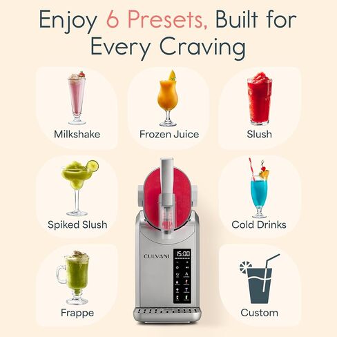 Slushie Machine for Home 68 Oz— Chillux Slushy Machine with 6 Preset Modes (No Ice Needed) — Frozen Drink Machine for Margaritas, Frappes & More in Kuwait