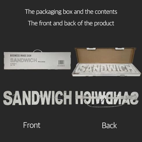 EPL SANDWICH Green, Led 2G Blinking Sign, Eye-Catching, Super Bright, 6"x30", Business decor, Food Storefront display, Restaurant signage in Kuwait