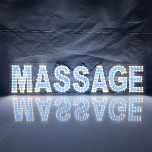 EPL MASSAGE LT BLUE, LED 1G On-Off Sign, Eye-Catching Sign, Super Bright, 6"x30", Static Therapy Display, Business decor, Storefront display in Kuwait