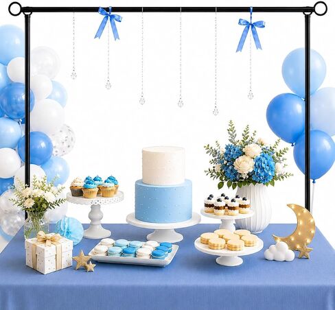 Over The Table Rod Stand with Clamps Adjustable 29"-42" Tall 28"-98" Length, Table Arch Stand, Metal Balloon Arch Kit for Birthday Wedding Baby Shower Halloween Christmas Decorations in Kuwait