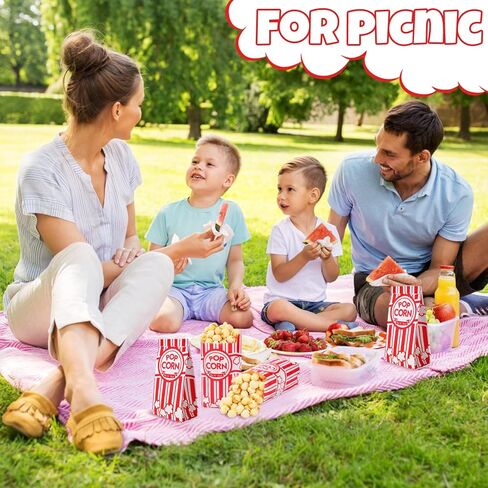 LINSIRON 225 Packs Paper Popcorn Bags, 1oz Small Popcorn Bags Bulk Individual Serving for Popcorn Machine, Disposable Popcorn Bags Carnival Party Movie Nights Cinema in Kuwait