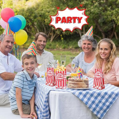LINSIRON 225 Packs Paper Popcorn Bags, 1oz Small Popcorn Bags Bulk Individual Serving for Popcorn Machine, Disposable Popcorn Bags Carnival Party Movie Nights Cinema in Kuwait
