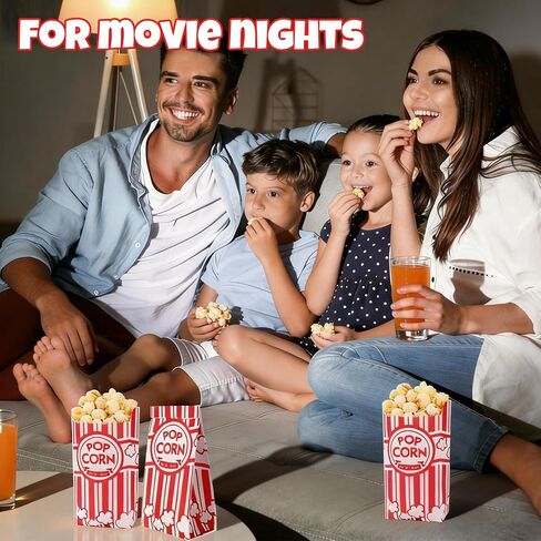 450 Pack Paper Popcorn Bags, 1oz Small Popcorn Bags Bulk Individual Serving for Popcorn Machine, Disposable Popcorn Bags Carnival Party Movie Nights Cinema in Kuwait