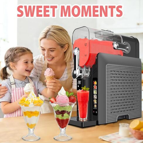 Slushie Machine for Home - 88oz Frozen Drink Maker Slushy Maker & Soft Ice Cream Maker, 6 Preset Programs| Slushie, Cocktails, Frappés, Ice Cream, Smoothies, Milkshakes (Screen Version） in Kuwait
