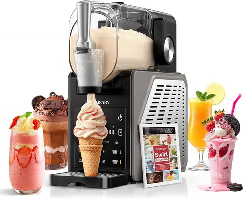Slushie Machine & Ice Cream Maker, 85oz Larger Slushie Machine for Home, LED Display | 6 Preset Programs | Auto-Clean, Perfect for Margaritas, Frappes, Milkshakes & Smoothies, No Ice Needed in Kuwait