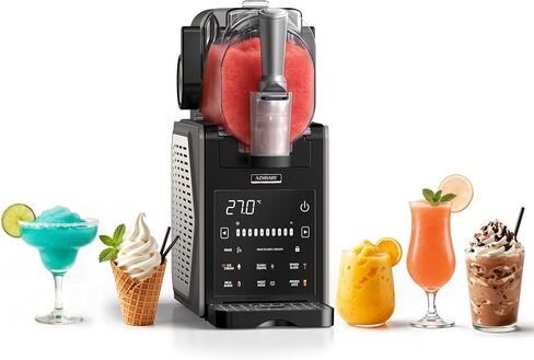 Slushie Machine & Ice Cream Maker, 85oz Larger Slushie Machine for Home, LED Display | 6 Preset Programs | Auto-Clean, Perfect for Margaritas, Frappes, Milkshakes & Smoothies, No Ice Needed in Kuwait