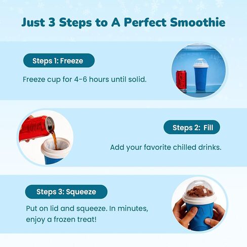 Slushy Cup | Portable Cooling Cup, Fast Freezing, Quick Magic Squeeze, for Making Milk, Juice, Yogurt in Kuwait