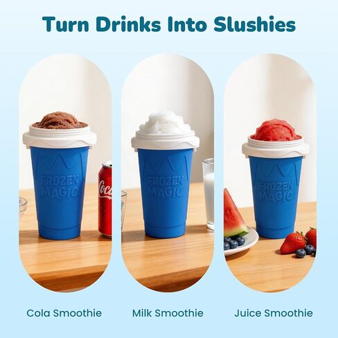 Slushy Cup | Portable Cooling Cup, Fast Freezing, Quick Magic Squeeze, for Making Milk, Juice, Yogurt in Kuwait