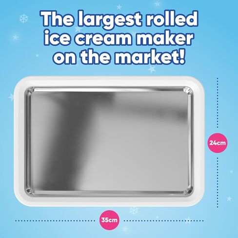 Rolled Ice Cream Maker Kit - Ice Cream Cold Plate Makes Delicious Treats - Rolled Ice Cream Tray is Perfect Instant Ice Cream Maker - Roll Ice Cream Maker for Kids & Family in Kuwait