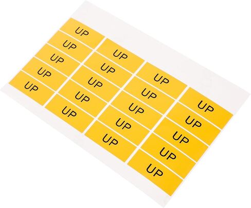 NUOBESTY 20pcs Yellow Pvc Machine Label Stickers with Non-setting Adhesive, Easy to Remove, Suitable for Flat Clean Untextured Surfaces, for Kitchen and Office Safety Warning in Kuwait