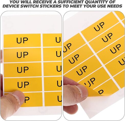 NUOBESTY 20pcs Yellow Pvc Machine Label Stickers with Non-setting Adhesive, Easy to Remove, Suitable for Flat Clean Untextured Surfaces, for Kitchen and Office Safety Warning in Kuwait