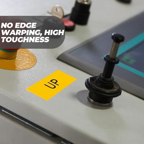 NUOBESTY 20pcs Yellow Pvc Machine Label Stickers with Non-setting Adhesive, Easy to Remove, Suitable for Flat Clean Untextured Surfaces, for Kitchen and Office Safety Warning in Kuwait