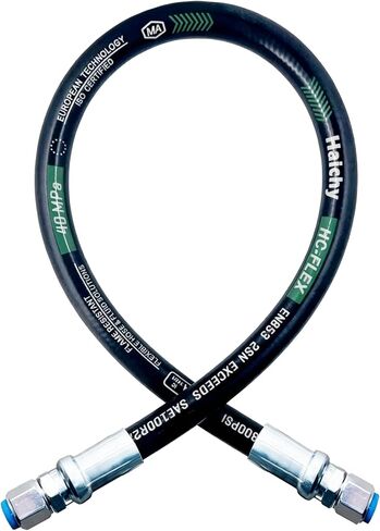 Haichy 26711-06-06-72 Hydraulic Hose Swivel Assembly, 3/8" Hose, 72" Long, Female JIC x Female JIC, 4785 PSI in Kuwait