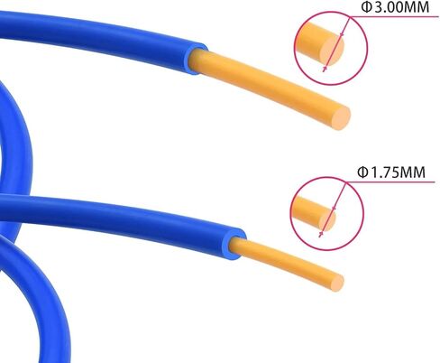 أنبوب PTFE أزرق 10 متر إلى النهاية الساخنة للطارد 1.75 مم 3.0 مم أنبوب خيوط ينقل قابل للانحناء، النمط A، ID 3.2 مم OD4mm in Kuwait