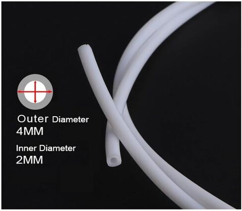 أنبوب PTFE لـ 1.75 مم ID 2 مم OD 4 مم أنبوب دليل نهاية ساخنة أنبوب بثق جزء الطابعة ثلاثية الأبعاد 1 متر قابل للانحناء، النمط A، A in Kuwait