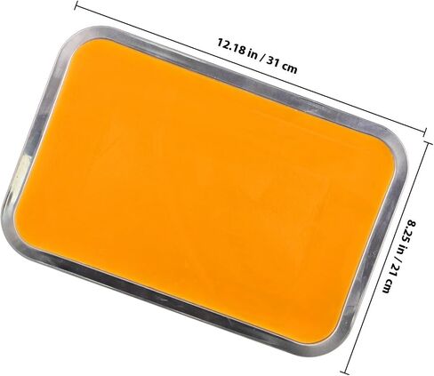 Healeved Multi-Functional Stainless Steel Dissection Tray with Wax Lining, Lightweight Metal Tray for Teaching Purposes and Anatomical Dissection, 21cm X 31cm Orange Wax Dissecting Pan in Kuwait