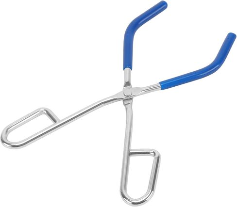 SHEUTSAN 6 Pack Beaker Tongs, 10.2 Inches Chrome Plated Steel with Blue Rubber Coated Ends, Flask Pliers for Lab and Testing in Kuwait
