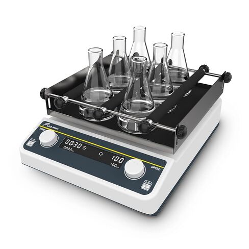LAB FISH Digital Orbital Shaker Adjustable Speed 40-200RPM,Workplate 9.85"x9.85" Capacity 2KGS,Laboratory Orbital Rotator Shaker with Timer & Continuous Mode for Chemical, Biological in Kuwait