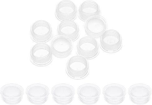 PATIKIL Salt and Pepper Shaker Stoppers 20mm/0.79", 10Pcs Plastic Salt Shaker Plug Replacement with Pull Ring Reusable Clear Round End Cap for Pots Bottles Pipes in Kuwait