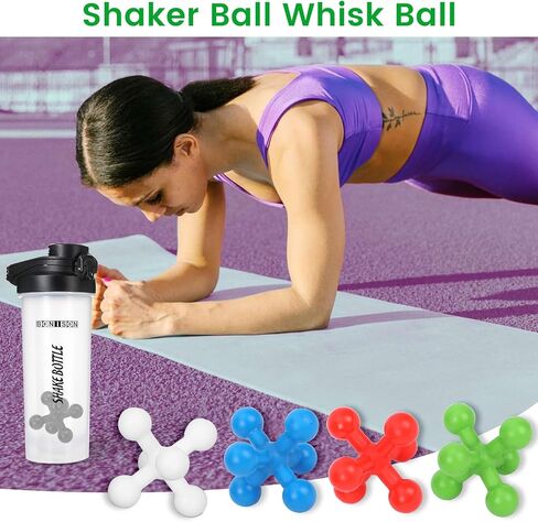 Hydro2Go 5 Pack Shaker Balls, BPA-Free Food Grade Plastic Mixing Ball Set, 2.2 Inch Replacement Stirring Ball for Most Protein Shaker Bottles, Smoothies, Easy Clean in Kuwait