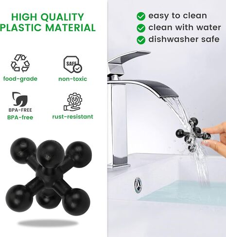 Hydro2Go 5 Pack Shaker Balls, BPA-Free Food Grade Plastic Mixing Ball Set, 2.2 Inch Replacement Stirring Ball for Most Protein Shaker Bottles, Smoothies, Easy Clean in Kuwait