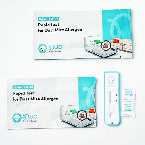 Home Dust Mite Test Kit, 2-Pack - Quick Environmental Detection for Bedding, Mattress, Carpet & Air - Easy to Use Indoor Screening Kit, Non-Medical Household Test in Kuwait
