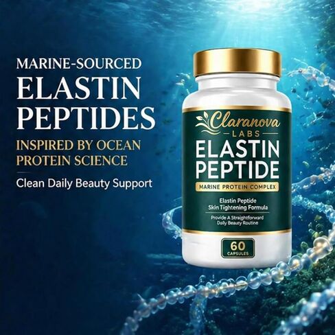Elastin Peptides, Elastin Peptide Skin Tightening Formula, Marine Protein Complex, Daily Nutritional Support For Skin (1 Set, One) in Kuwait