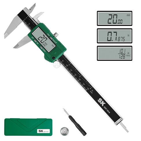 SK 6-Inch Digital Calipers, Vernier Caliper with Large LCD Screen, Caliper Measuring Tool with Auto-Off Feature, Inch/Millimeter/Fraction Conversion, ±0.001" Accuracy in Kuwait