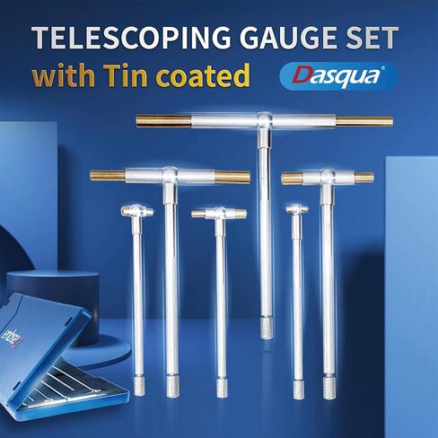 Dasqua 5911-0012 6 Piece TiN Coated 5/16 to 6" Telescoping Gage Set in Kuwait