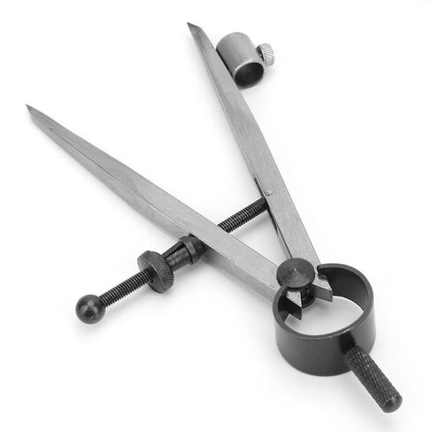 Drafting Compass with Pencil Fixer – Carbon Steel Precision Divider for Metalwork & Leather Craft, Rotating Scriber Tool for Accurate Line Drawing in Kuwait