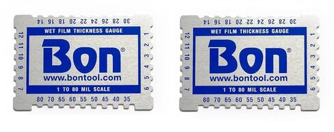 مقياس سمك الغشاء الرطب Bon 82-479، مقياس 1-80 مل، مقياس طلاء الألومنيوم ASTM D4414، عبوتان in Kuwait