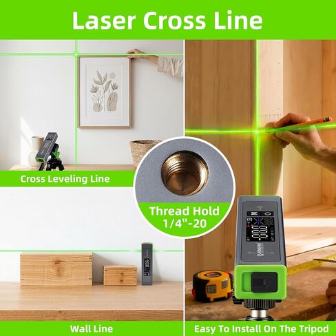 شاشة LCD للمستوى الرقمي 3 في 1، محدد زاوية من الألومنيوم مع مستوى ليزر مغناطيسي وخط متقاطع بالليزر بطول 100 قدم وخط حائط لتعليق الإطارات والصور، قابل لإعادة الشحن عبر USB-C in Kuwait