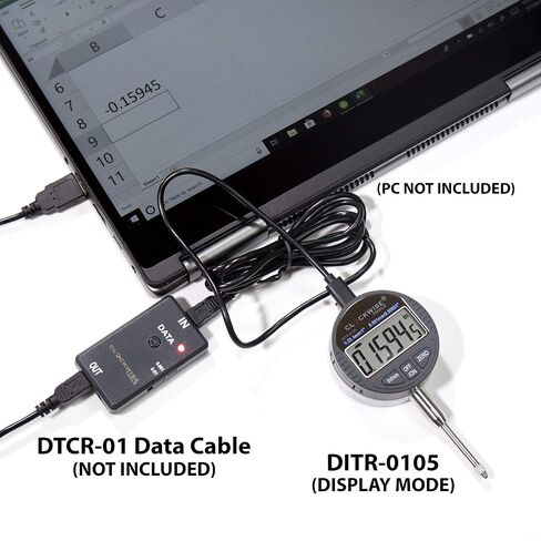 Clockwise Tools Digital Indicator with Magnetic Base Holder Stand, DIBR-0105 0-1 Inch/25.4mm, Inch/Metric Conversion, Auto Off in Kuwait