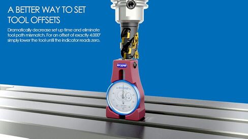 04-000 Pro Touch Off Gage – CNC Milling Machine Z Axis Tool Setter, 4" Offset, Large 2.2" Dial, Hardened Stainless Contact Face, High‑Accuracy 0.0002" Repeatability, Padded Case in Kuwait