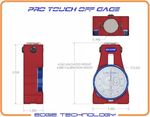 04-000 Pro Touch Off Gage – CNC Milling Machine Z Axis Tool Setter, 4" Offset, Large 2.2" Dial, Hardened Stainless Contact Face, High‑Accuracy 0.0002" Repeatability, Padded Case in Kuwait