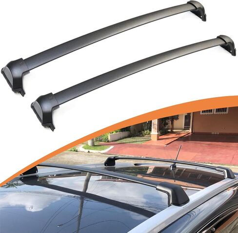 Roof Rack Side Rails + Cross Bars for 2017-2022 Honda CRV CR-V, Aluminum Alloy Heavy Duty Black Rooftop Cargo Carrier for Luggage, Ski, Kayak & Bikes in Kuwait