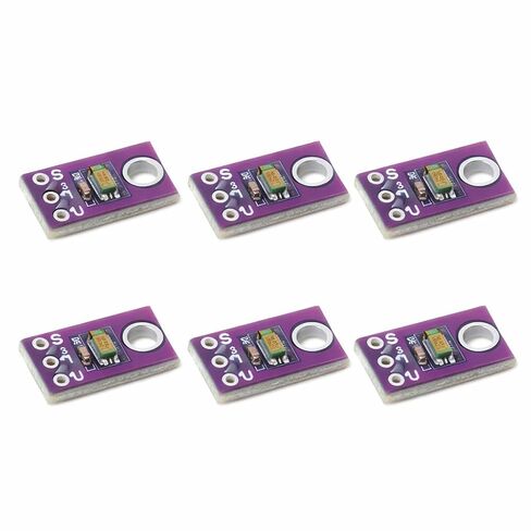 6pcs TEMT6000 Analog Ambient Light Sensor Module, 3.3–5 V, Visible Light Output in Kuwait