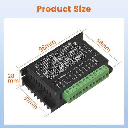 Stepper Motor Driver - TB6600 9-42V 4A 1-32 Microstep Adjustable with Over-Current Protection for CNC Router 3D Printer Engraving Machine by DIY Hobbyists & Engineers in Kuwait