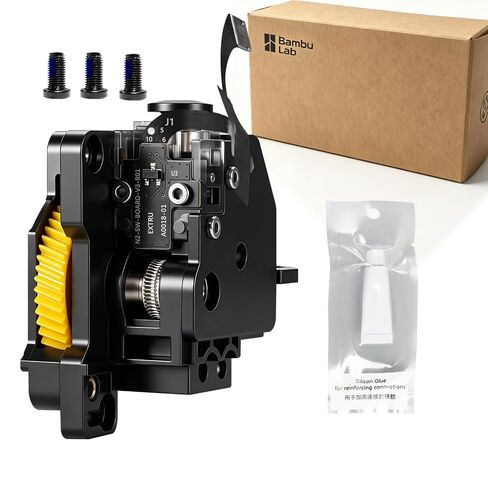 Original Bamboo Lab P1P P1S Extruder Replacement Unit with Stainless Steel Driving Gear & Built-in Filament Break Detection Sensor – Quiet Reliable Extrusion for P1 Series 3D Printers in Kuwait