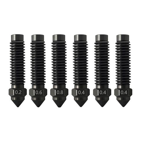 HzdaDeve 4 Pack P2S 0.2MM 0.4MM 0.6MM 0.8MM Hotend for Bambu P2S/X2D/H2S/H2D/H2C/A1/A1 Mini Print Head Hot End Kit Extruder Removable Hardened Steel Nozzle Silicone Cover for Bambu Lab 3D Printer in Kuwait