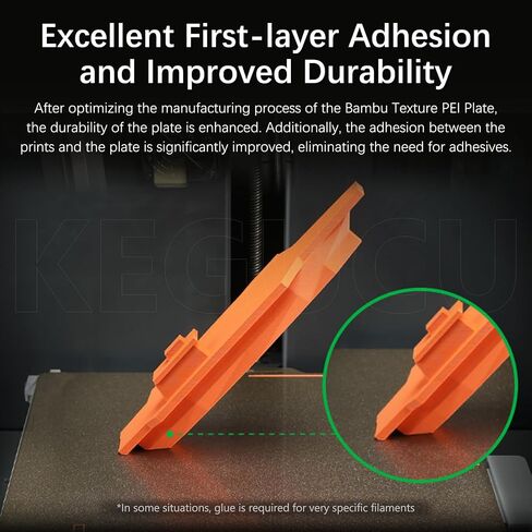Bamboo Textured PEI Plate with QR Code for X2D/P2S X1/X1C/P1P/A1/P1S Build Plate 256x256MM Excellent First-Layer Adhesion&Improved Durability for PLA, TPU, PETG,ABS and Nylon,ect. for Bambu lab Plate in Kuwait