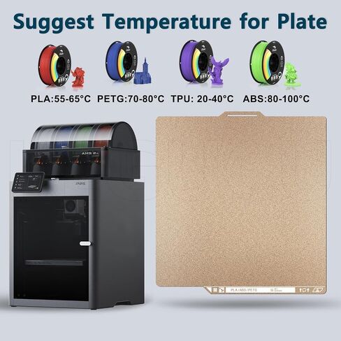 Bamboo Textured PEI Plate with QR Code for X2D/P2S X1/X1C/P1P/A1/P1S Build Plate 256x256MM Excellent First-Layer Adhesion&Improved Durability for PLA, TPU, PETG,ABS and Nylon,ect. for Bambu lab Plate in Kuwait