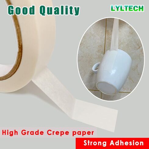 LYLTECH Freezer Tape 3 Rolls (164 Yards Total) - 3" Core,Residue-Free Food Storage Container Labels, Low Temp Writable Masking Tape for Meal Prep and Meat Wrapping, Each Roll 0.79" x 54.7 Yds in Kuwait