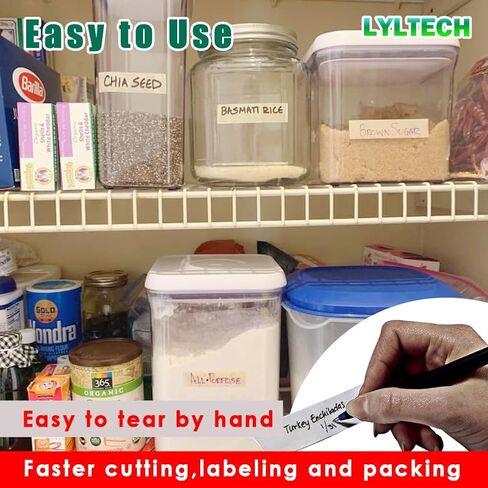LYLTECH Freezer Tape 3 Rolls (164 Yards Total) - 3" Core,Residue-Free Food Storage Container Labels, Low Temp Writable Masking Tape for Meal Prep and Meat Wrapping, Each Roll 0.79" x 54.7 Yds in Kuwait