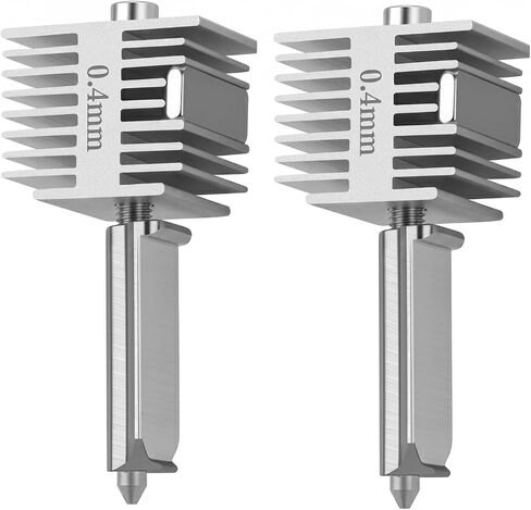 مجموعة فوهات الطابعة ثلاثية الأبعاد Bamboo A1 Mini/A1/A2L 0.4، مجموعة نهاية ساخنة لرأس الطباعة Hotend ترقية درجة الحرارة العالية 0.4 مم فوهات فولاذية صلبة بديلة لملحقات الطابعة ثلاثية الأبعاد Bambu Lab (قطعة واحدة) in Kuwait