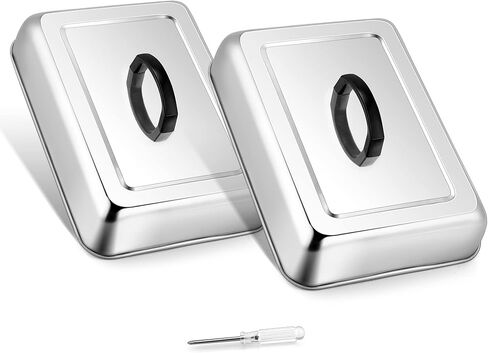 Leonyo 13x9 Inch Basting Cover for Griddle Grill, Melting Dome with Vent | Rectangular & Stainless Steel Griddle Dome, Griddle Accessories for Outdoor & Indoor Grilling BBQ in Kuwait