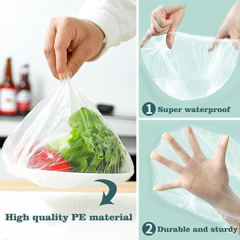 100pcs Food-Grade Stretch Lid Covers, Extra Large Reusable Silicone Bowl Covers for Restaurants, BBQ, Home, Transparent & Odorless Food Saver for Holidays in Kuwait