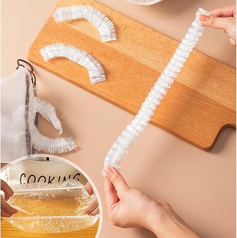100pcs Food-Grade Stretch Lid Covers, Extra Large Reusable Silicone Bowl Covers for Restaurants, BBQ, Home, Transparent & Odorless Food Saver for Holidays in Kuwait