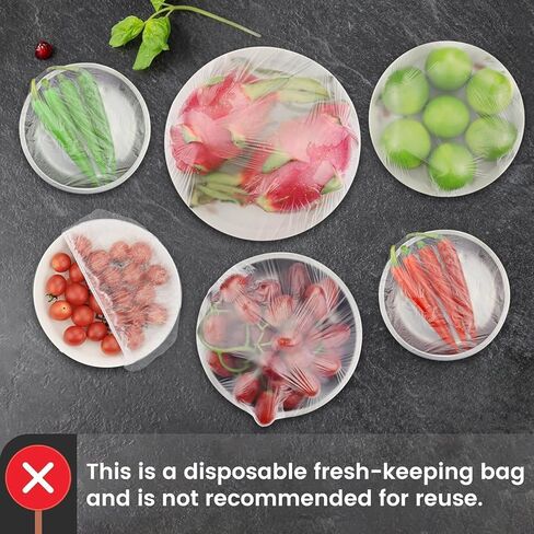100pcs Food-Grade Stretch Lid Covers, Extra Large Reusable Silicone Bowl Covers for Restaurants, BBQ, Home, Transparent & Odorless Food Saver for Holidays in Kuwait