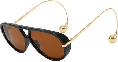 Oversized Retro Aviator Sunglasses for Women Fashion UV Protection 2025 Trendy Large Frame Sunglasses Womens in Kuwait
